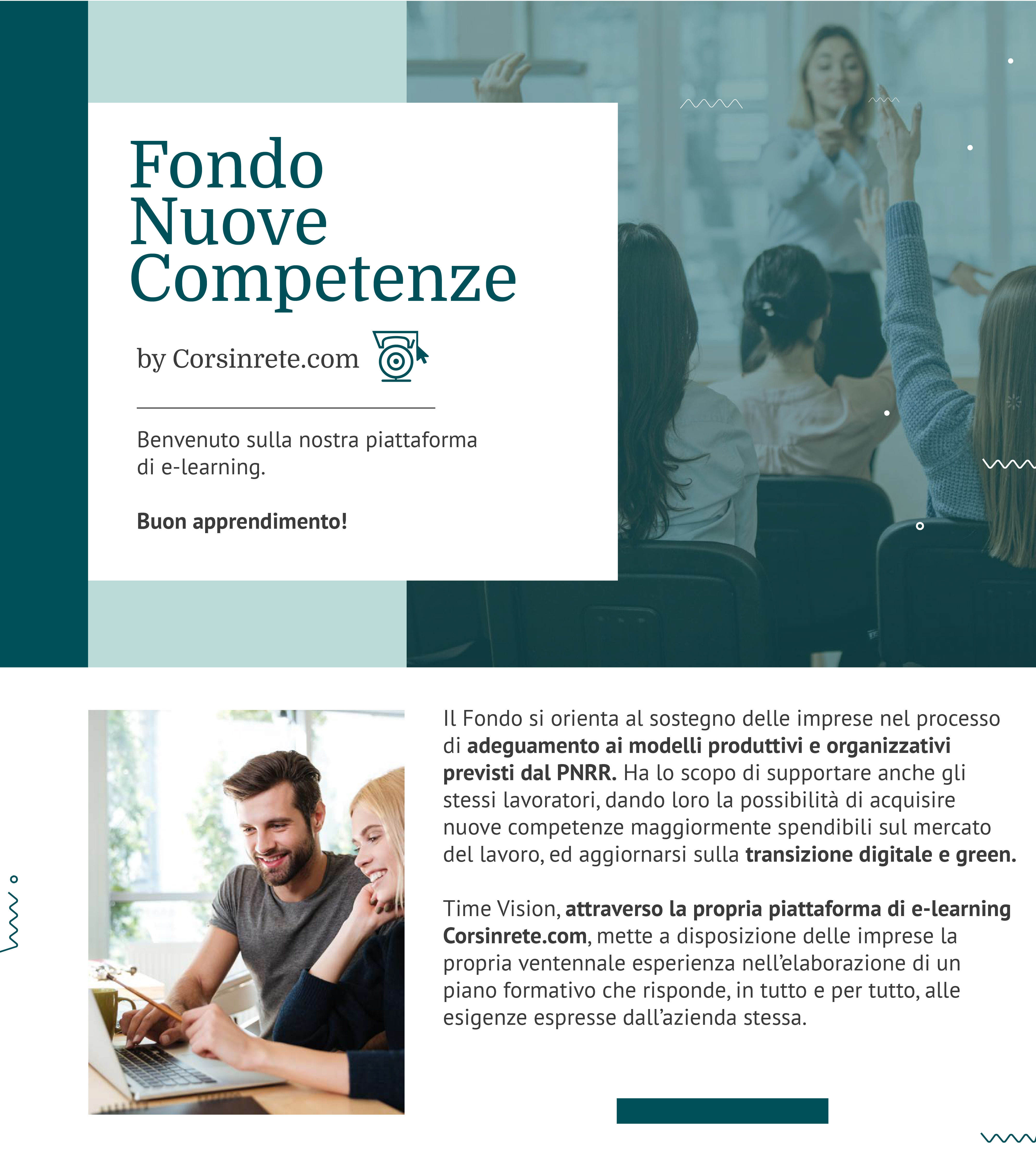 Banner Fondo Nuove Competenze - Corsinrete